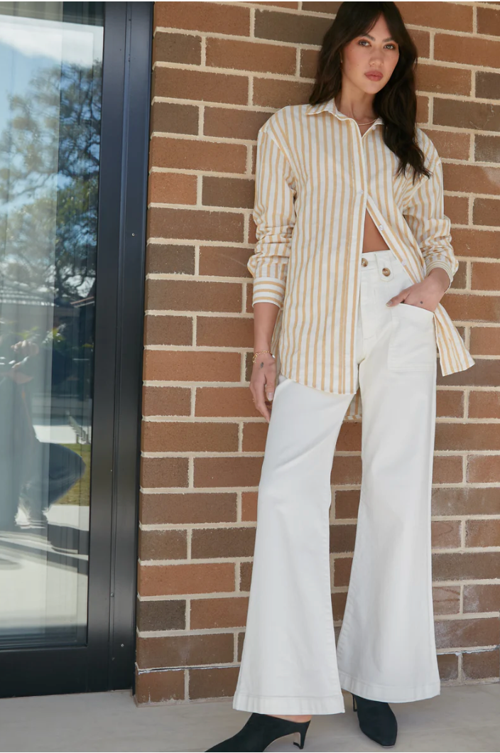 Piper wide leg pant ivory